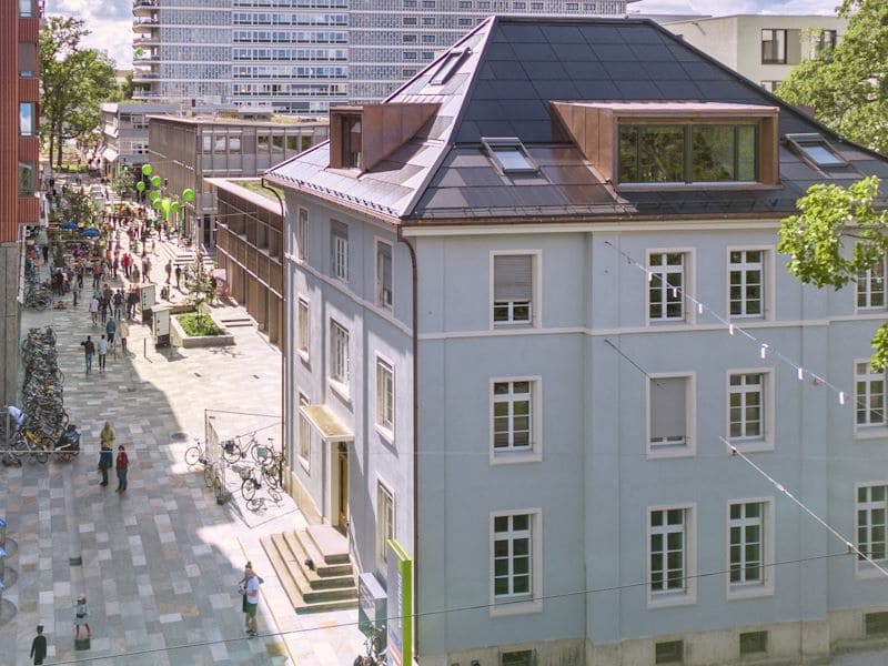 Eine neue Fassade für einen Altbau in Wesfeld Basel