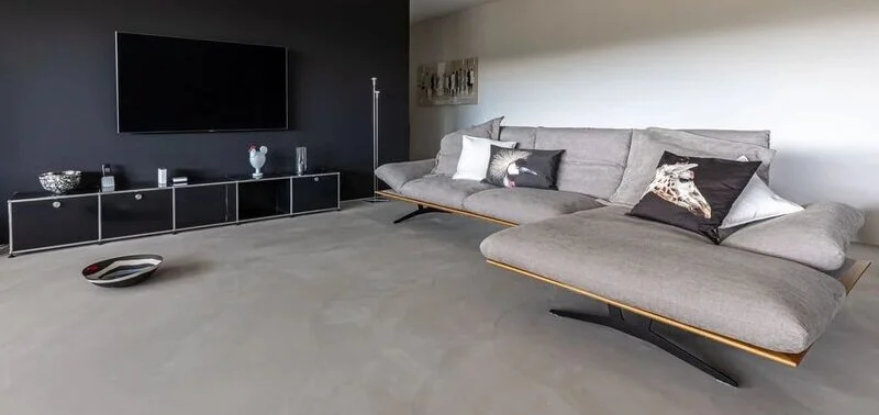 Fugenloser Boden im Wohnzimmer